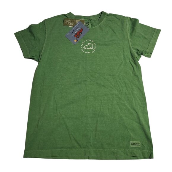 Life Is Good T-Shirt Take A Walk On The Wild Side Green Womens Small NEW NWT - Picture 1 of 14